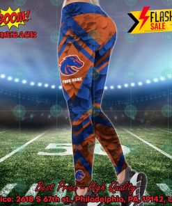 NCAA Boise State Broncos Flower Personalized Name Hoodie And Leggings