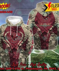 NCAA Boston College Eagles Flower Personalized Name Hoodie And Leggings