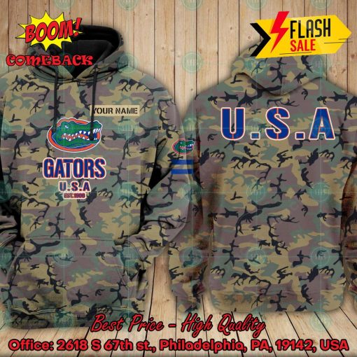 NCAA Florida Gators US Army Personalized Name Hoodie