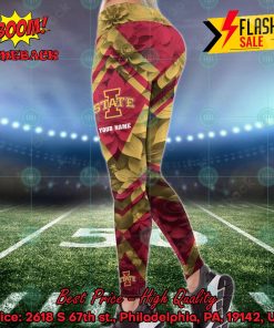 NCAA Iowa State Cyclones Flower Personalized Name Hoodie And Leggings
