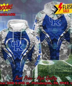 NCAA Kentucky Wildcats Flower Personalized Name Hoodie And Leggings