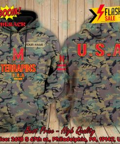 NCAA Maryland Terrapins US Army Personalized Name Hoodie