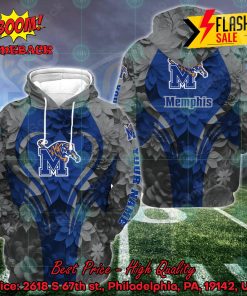 NCAA Memphis Tigers Flower Personalized Name Hoodie And Leggings