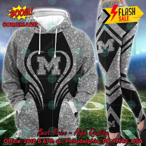 NCAA Michigan Wolverines Personalized Name Hoodie And Leggings