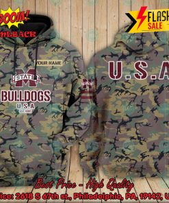 NCAA Mississippi State Bulldogs US Army Personalized Name Hoodie
