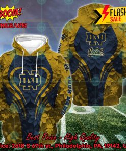 NCAA Notre Dame Fighting Irish Flower Personalized Name Hoodie And Leggings