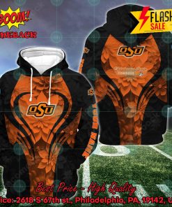NCAA Oklahoma State Cowboys Flower Personalized Name Hoodie And Leggings