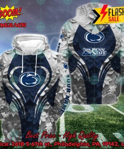 NCAA Penn State Nittany Lions Flower Personalized Name Hoodie And Leggings