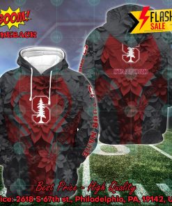 NCAA Stanford Cardinal Flower Personalized Name Hoodie And Leggings