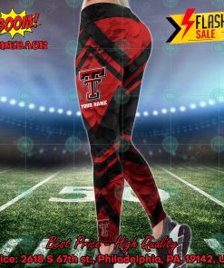 NCAA Texas Tech Red Raiders Flower Personalized Name Hoodie And Leggings