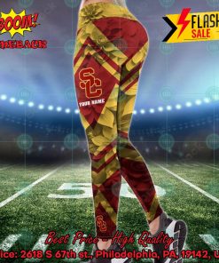 ncaa usc trojans flower personalized name hoodie and leggings 2 5JudR
