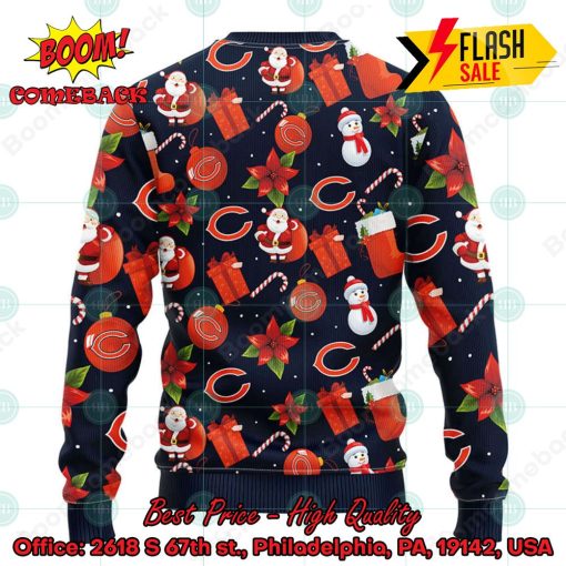 NFL Chicago Bears Santa Claus Christmas Decorations Ugly Christmas Sweater