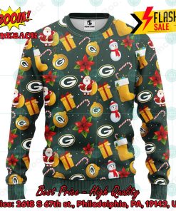 NFL Green Bay Packers Santa Claus Christmas Decorations Ugly Christmas Sweater