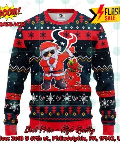 NFL Houston Texans Santa Claus Dabbing Ugly Christmas Sweater
