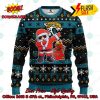 NFL Jacksonville Jaguars Pug Candy Cane Ugly Christmas Sweater