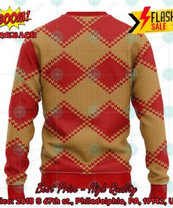 nfl san francisco 49ers pug candy cane ugly christmas sweater 2 F8VEY
