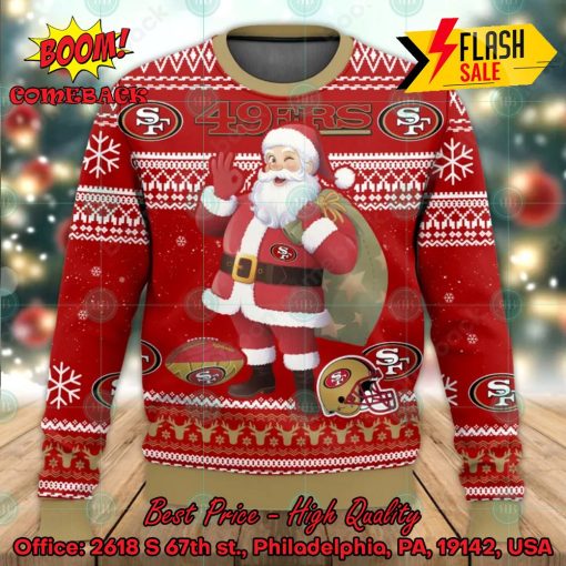 NFL San Francisco 49ers Santa Claus OK Ugly Christmas Sweater