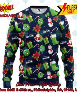 NFL Seattle Seahawks Santa Claus Christmas Decorations Ugly Christmas Sweater