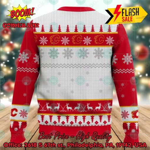 NHL Calgary Flames Big Logo Ugly Christmas Sweater