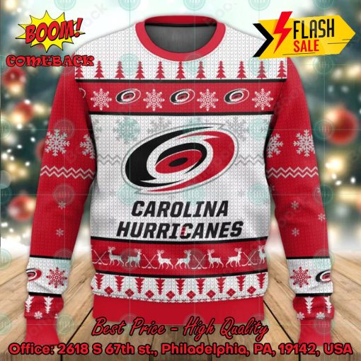 NHL Carolina Hurricanes Big Logo Ugly Christmas Sweater