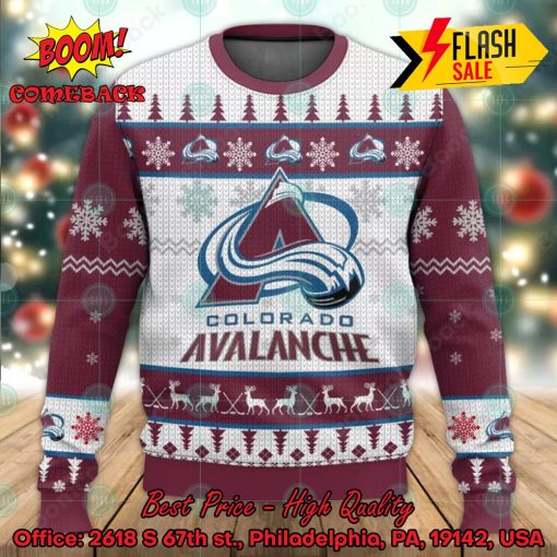 NHL Colorado Avalanche Big Logo Ugly Christmas Sweater