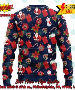 NHL Florida Panthers Santa Claus Christmas Decorations Ugly Christmas Sweater