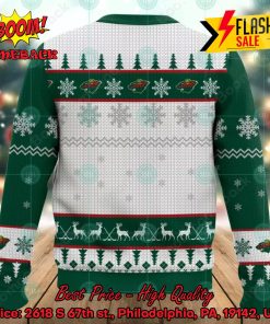 nhl minnesota wild big logo ugly christmas sweater 2 3zADR