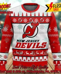 NHL New Jersey Devils Big Logo Ugly Christmas Sweater