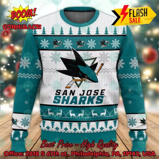 NHL San Jose Sharks Big Logo Ugly Christmas Sweater