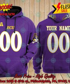 Personalized NCAA East Carolina Pirates Purple Style 1 3D Hoodie
