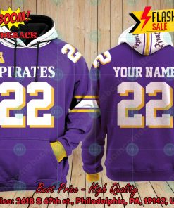 Personalized NCAA East Carolina Pirates Purple Style 2 3D Hoodie
