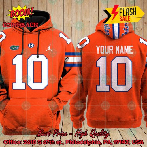 Personalized NCAA Florida Gators Orange 3D Hoodie