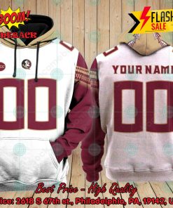 Personalized NCAA Florida State Seminoles White 3D Hoodie