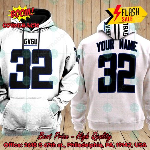 Personalized NCAA Grand Valley State Lakers White 3D Hoodie