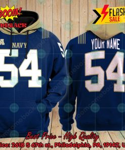 Personalized NCAA Navy Midshipmen 3D Hoodie