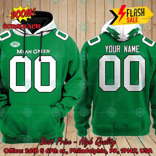 Personalized NCAA North Texas Mean Green 3D Hoodie