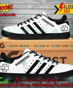 Rammstein Black Stripes Style 2 Adidas Stan Smith Shoes