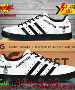 Rammstein Black Stripes Style 3 Adidas Stan Smith Shoes