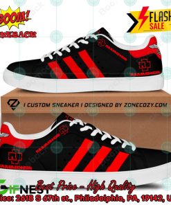 Rammstein Red Stripes Style 2 Adidas Stan Smith Shoes