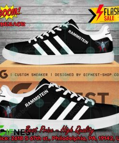 Rammstein White Stripes Style 3 Adidas Stan Smith Shoes