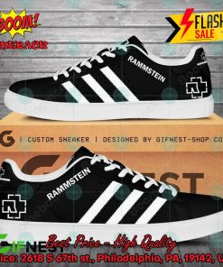 Rammstein White Stripes Style 4 Adidas Stan Smith Shoes