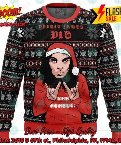 Ronnie James Dio Bah Bumhug Ugly Christmas Sweater