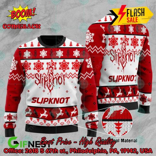 Slipknot Big Logo Snowflake Ugly Christmas Sweater