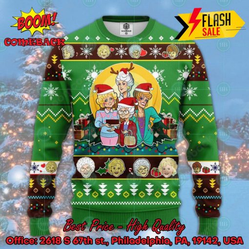 The Golden Girls Santa Hat Ugly Christmas Sweater