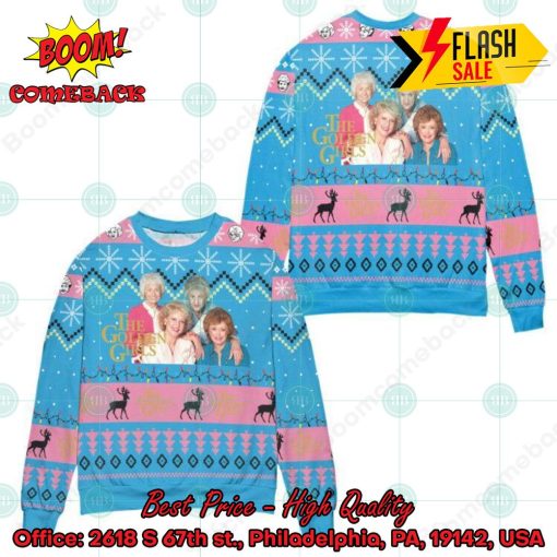 The Golden Girls Snowflake Blue Ugly Christmas Sweater