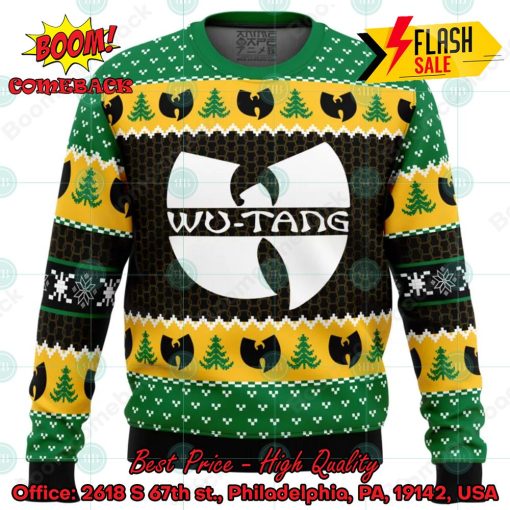 Wu-Tang Clan Big Logo Pine Tree Ugly Christmas Sweater