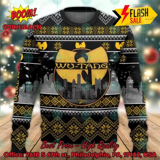 Wu-Tang Clan Big Logo Snowflake Ugly Christmas Sweater