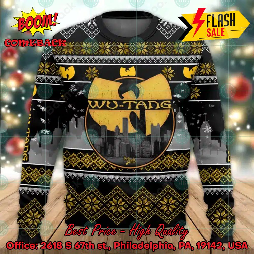 Wu-Tang Clan Big Logo Pine Tree Ugly Christmas Sweater