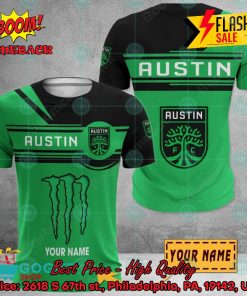 Austin FC Monster Energy Personalized Name 3D Hoodie And Shirts