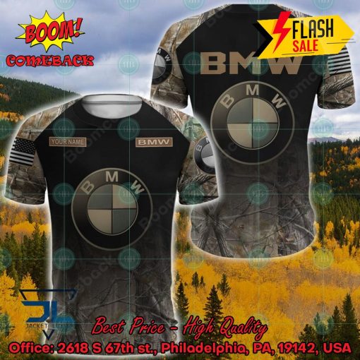 BMW Military Custome Personalized Name And Flag 3D Hoodie And Shirts